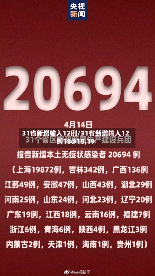 31省新增输入12例/31省新增输入12例18@18,19