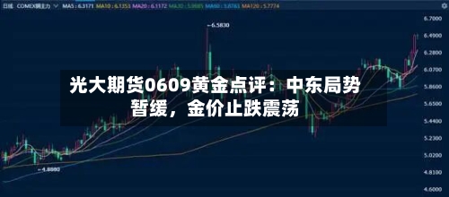 光大期货0609黄金点评：中东局势暂缓，金价止跌震荡-第3张图片