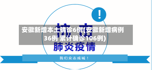 安徽新增本土确诊6例(安徽新增病例36例 累计确诊106例)-第2张图片