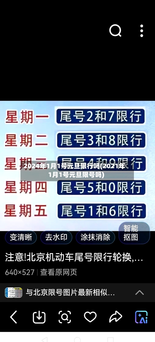 2024年1月1号元旦限行吗(2021年1月1号元旦限号吗)-第2张图片